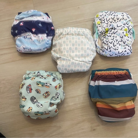 Grovia Other - Grovia Double Lined All in one Colorful Patterned Cloth Diapers Set